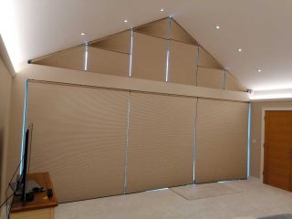 gable window blinds retracted