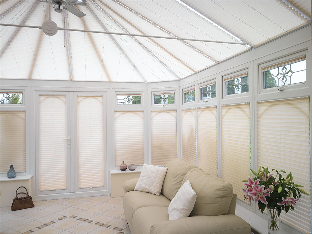 pleated conservatory roof blinds uk