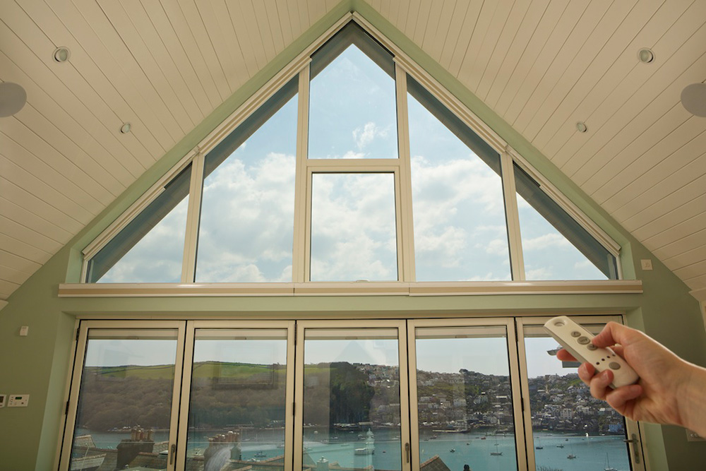 motorised blinds for gable windows