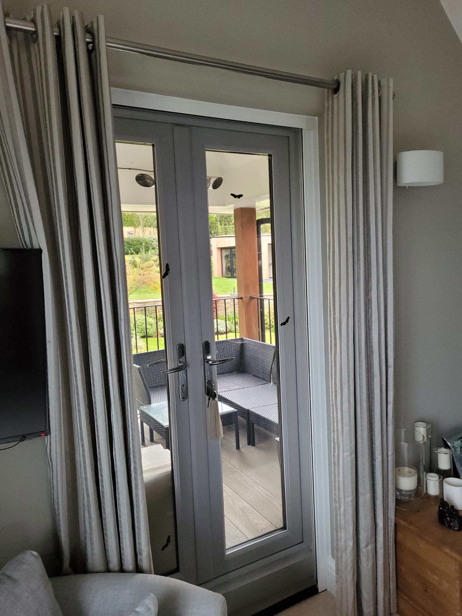 Insect Screen on grey patio doors