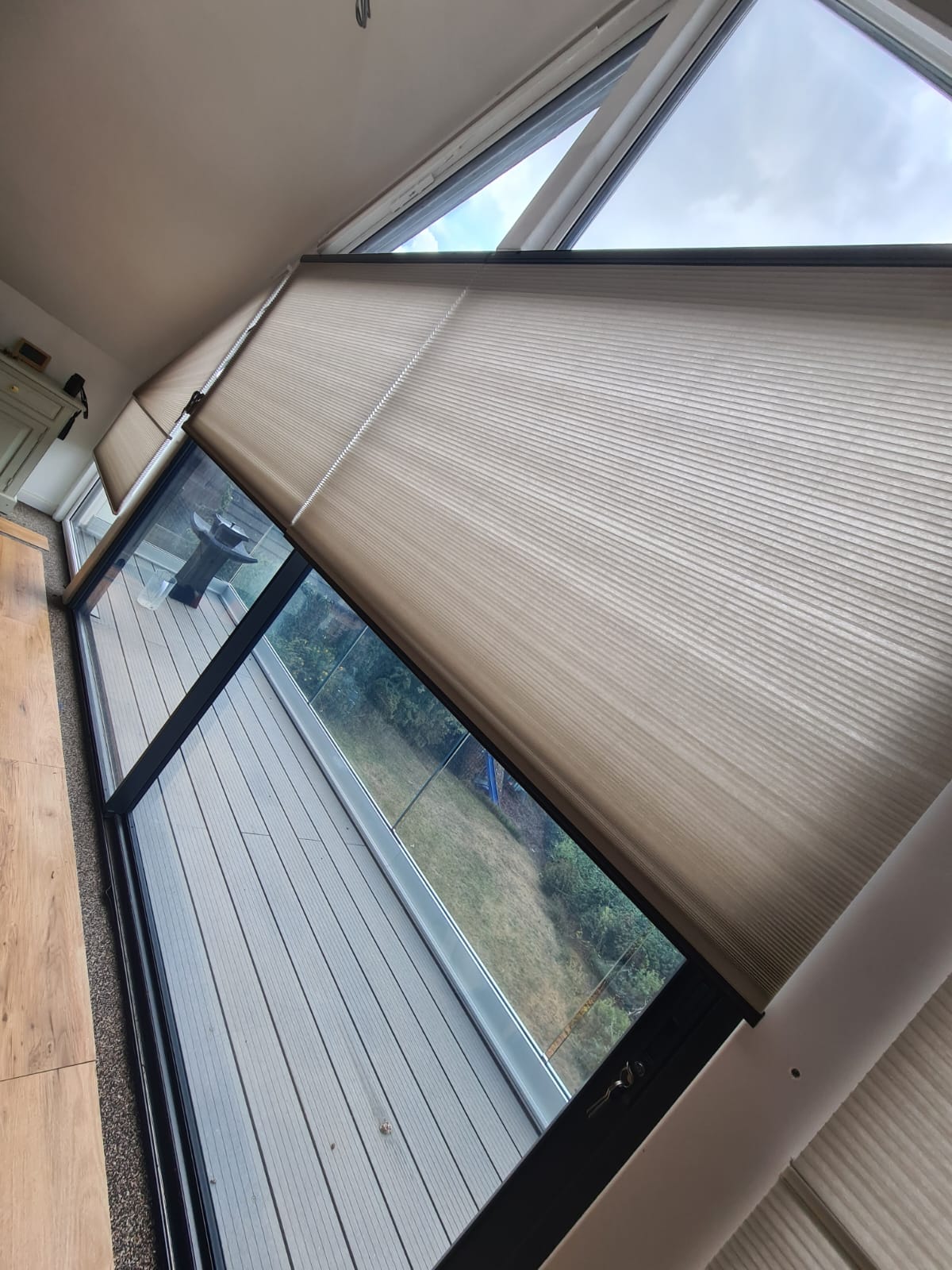 Honeycomb ClearView Gable-End Blinds