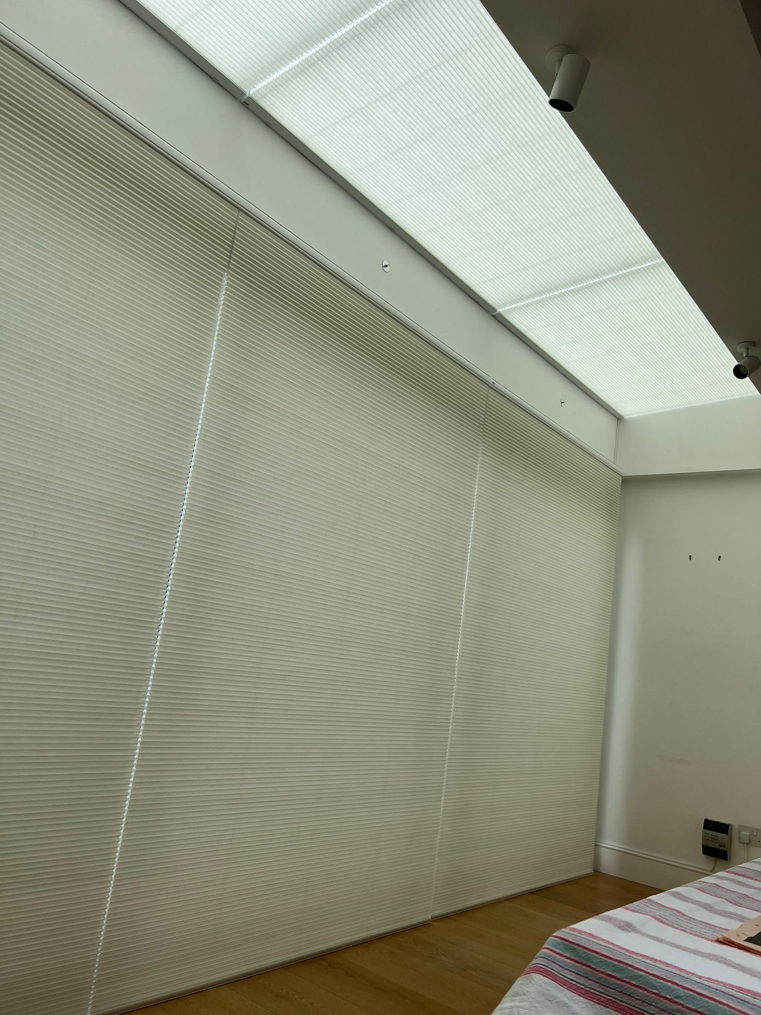 ULTRA Smart Honeycomb blinds on doors and roof